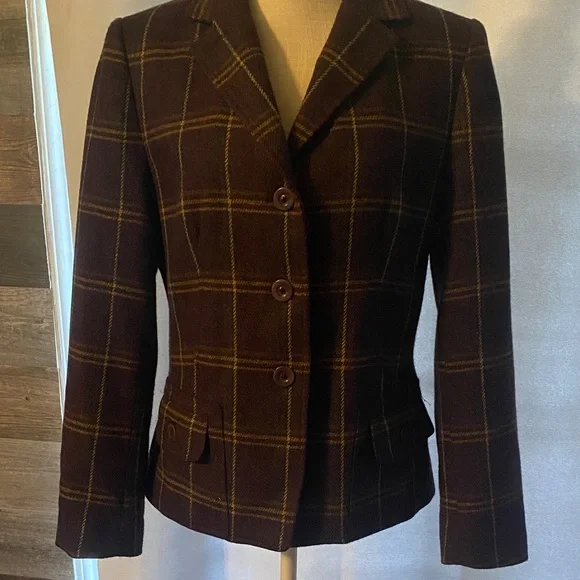 Talbots  Plaid Women's Blazer - Picture 2 of 11